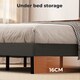 image 4 of Levede Bed Frame Upholstered Linen Headboard Tufted Wooden Slat King Size Grey | Grey | King | King