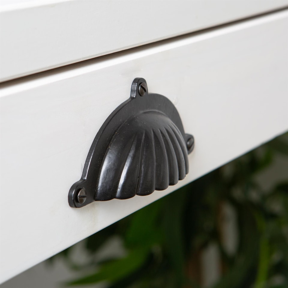 image 1 of Hammer & Tongs Fluted Cabinet Drawer Pull - W130mm x H60mm - Black | Black | Black