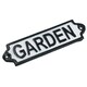 image 2 of Garden Cast Iron Sign Plaque Door Wall House Gate Fence Post Yard Shed