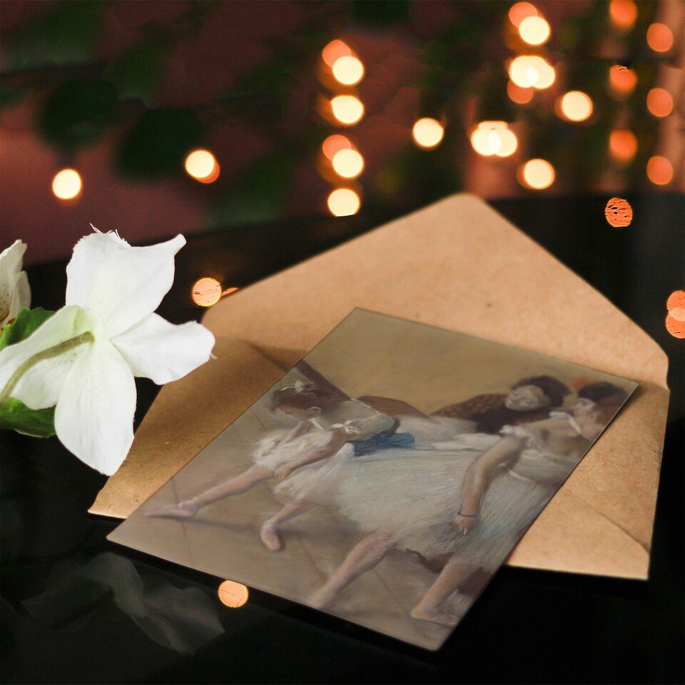image 1 of Edgar Degas Art Card Ballerina Dance Examination