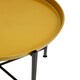 image 5 of Interiors By Premier Sleek Small Brass And Black Finish Side Table, Round Top Small Lounge Table, Contemporary Bed Side Table