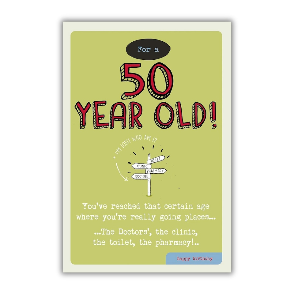Emotional Rescue 50th Birthday Card For Him, Age 50 Funny Birthday Card for Man