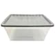 image 2 of Pack of 5 Large 62 Litre Plastic Storage Boxes Complete With Silver Lids