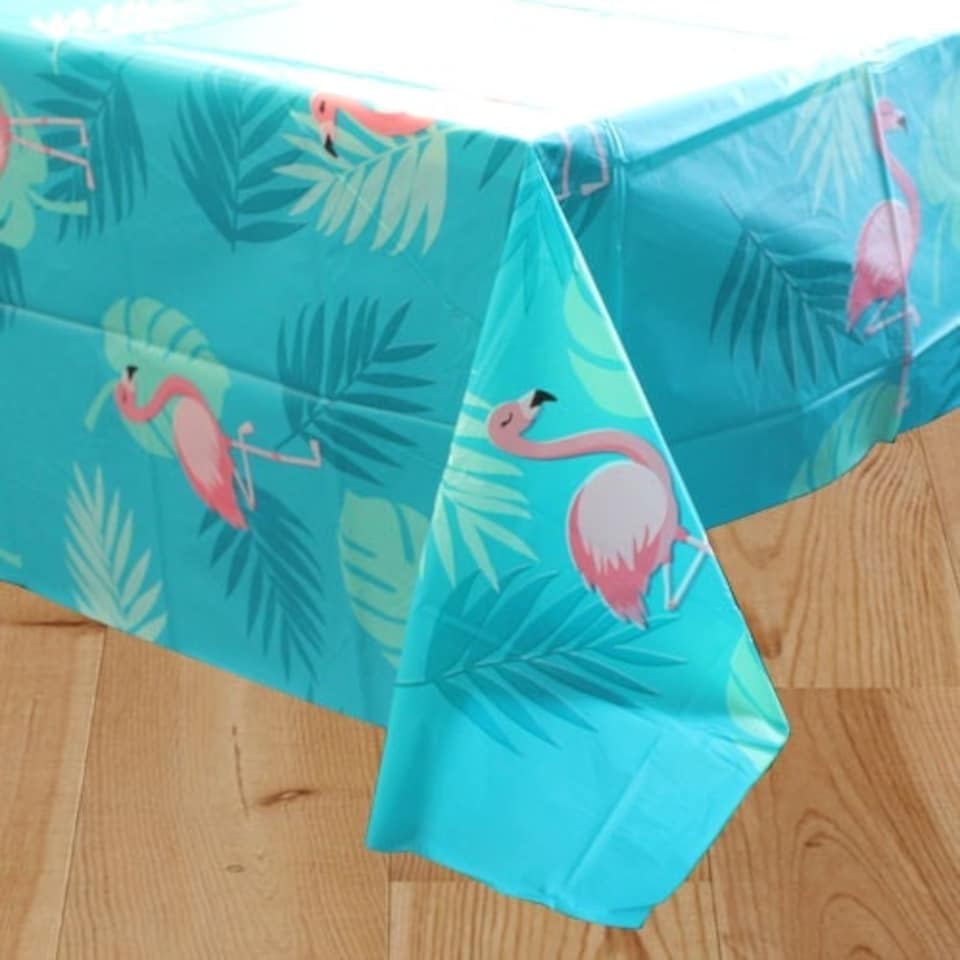 Flamingo Plastic Tablecover 180cm x 130cm