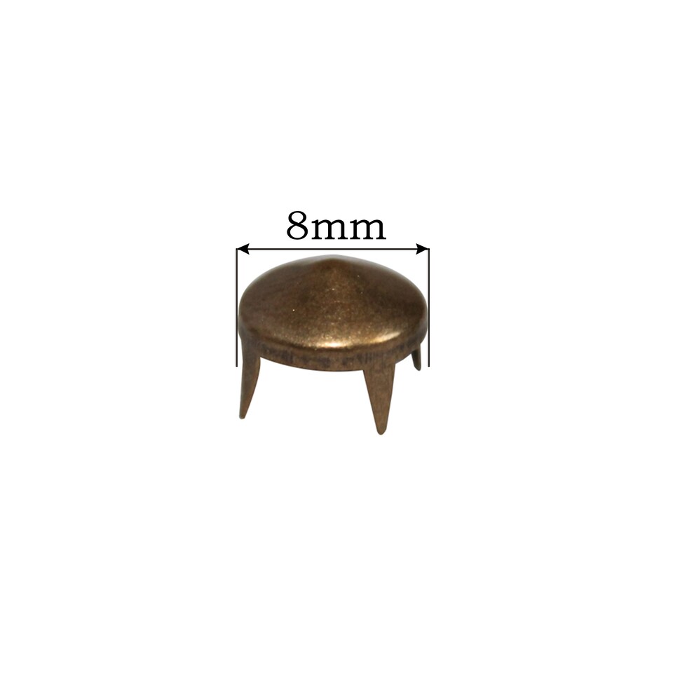 image 1 of 8mm Low Cone Punk Studs Hand Pressed Leather Rivets for DIY Clothes