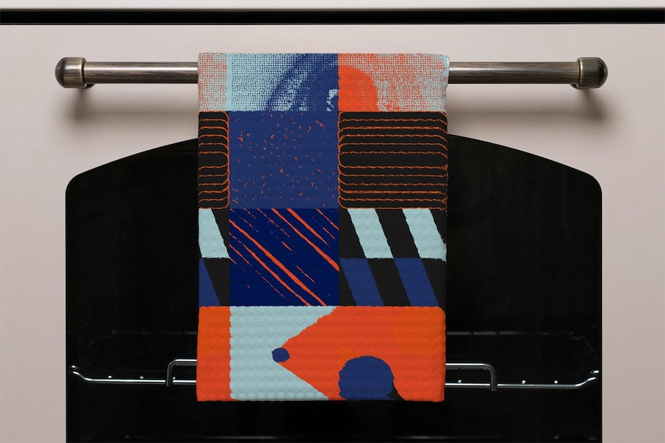 image 1 of Deconstructed postmodern inspired artwork (Kitchen Towel)