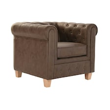 Armchair DKD Home Decor 80 x 80 x 70 cm Wood Dark brown Brown