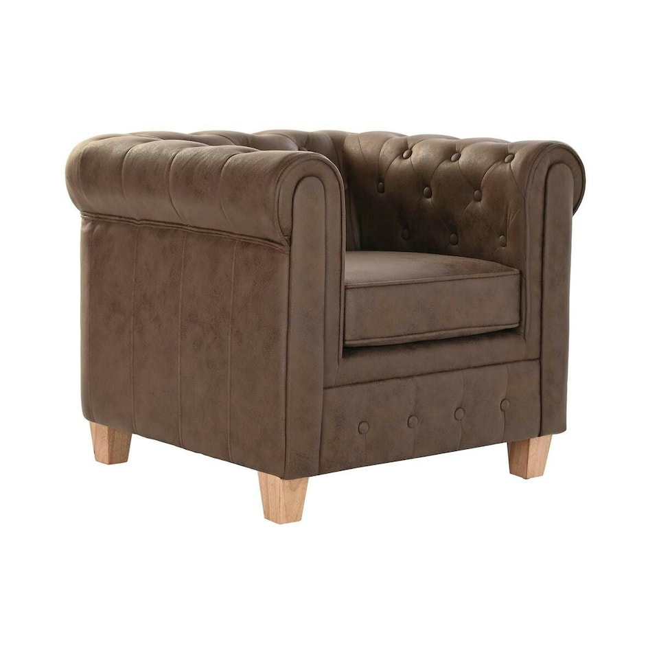 image 1 of Armchair DKD Home Decor 80 x 80 x 70 cm Wood Dark brown Brown
