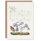 image 1 of Model Book of Calligraphy Art Card Butterfly Caterpillar and Flower