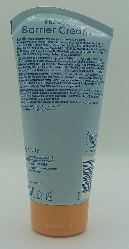 image 1 of TENA Barrier Cream 150ml - Skin-Friendly, Moisturizing Cleanser