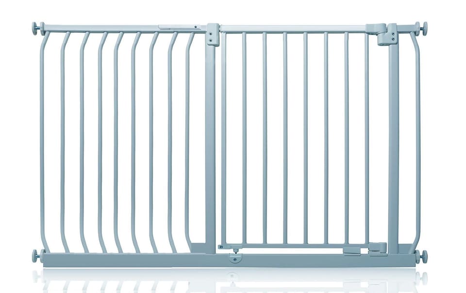 image 1 of Safetots Elite Pressure Safety Gate, 134cm - 143cm, Matt Grey, Pressure Fit Stair Gate, Baby Gate for Doors Hallways and Spaces, Safety Barrier, Easy Installation