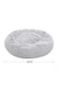 image 4 of Living and Home Calming Round Donut Plush Dog Cuddler Bed | Multi | Grey White | M