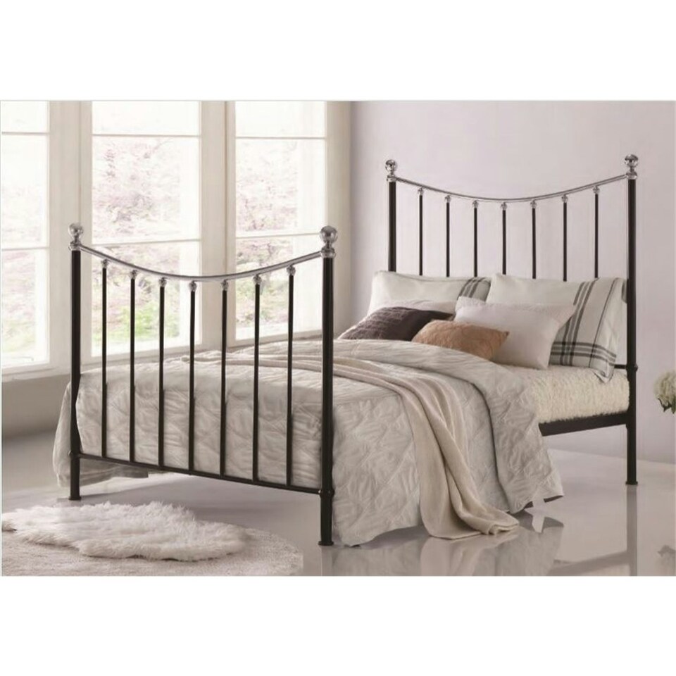 Classic Pebble Metal Bed Frame - King 5ft