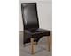 image 7 of Kuba 180 x 90 cm Chunky Oak Dining Table and 8 Lola Leather Chairs | Brown | Brown