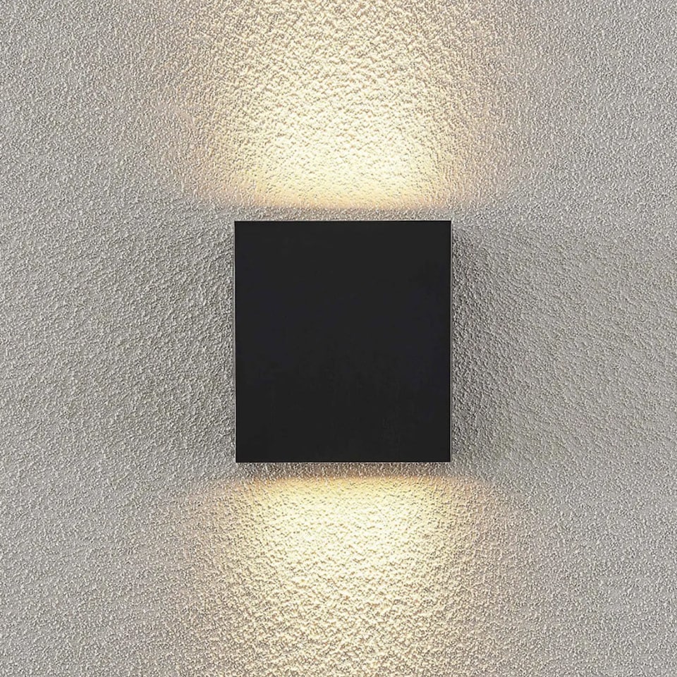 image 1 of CGC SIAN Dark Grey Rectangle Outdoor LED Wall Light | Grey | Dark Grey