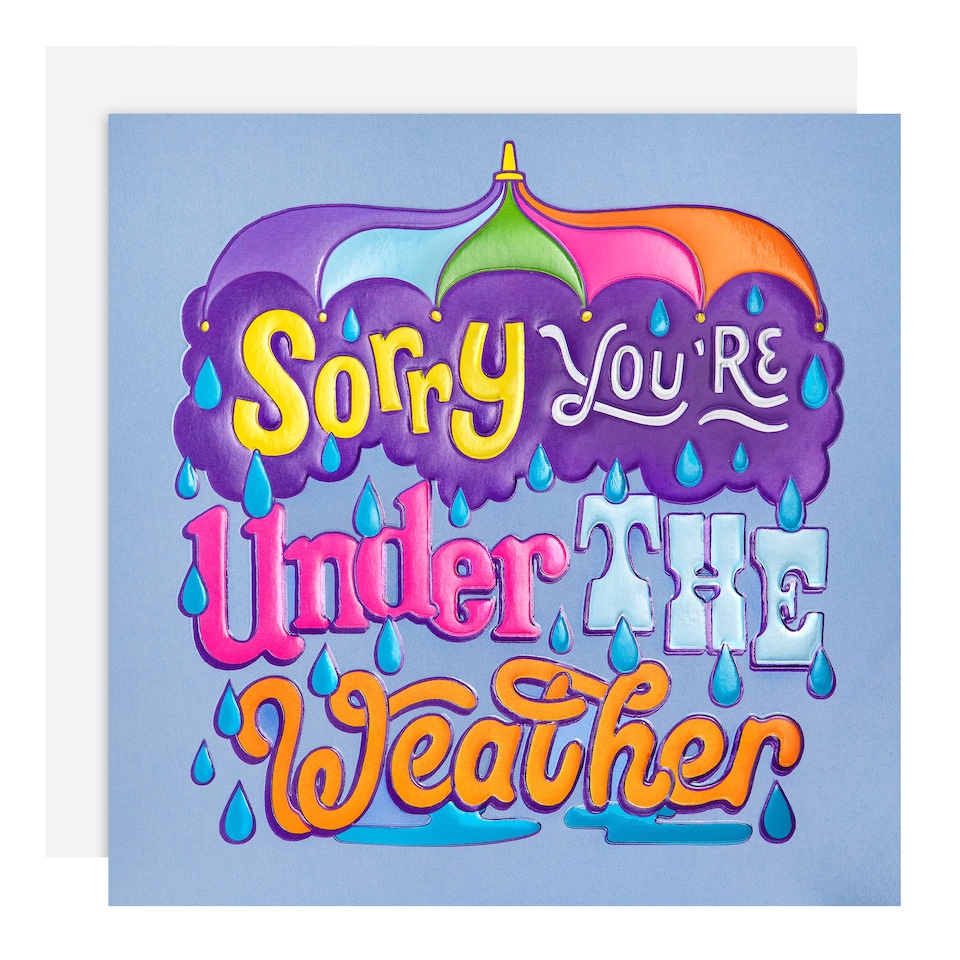 image 1 of Hallmark Liz Harry 'Under the Weather' Get Well Card - Contemporary Design