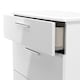 image 6 of Windsor 3 Drawer Deep Chest of Drawers in White Gloss & White Matt (Ready Assembled) | White | White Gloss & White Matt