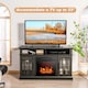 image 3 of COSTWAY 2000W Electric Fireplace Insert Fireplace Black