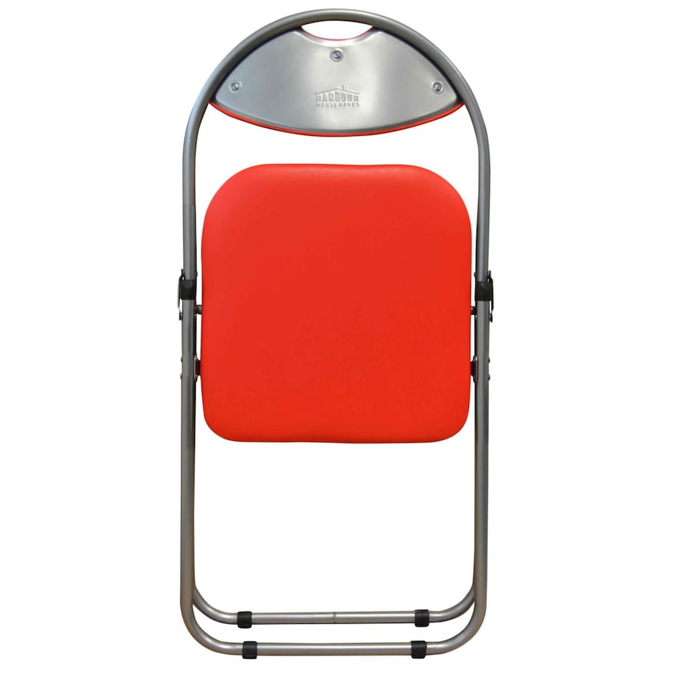 image 1 of Harbour Housewares Padded Folding Chairs - Red/Silver - Pack of 6 | Red | Red