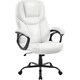 image 1 of Yaheetech Faux Leather Executive Office Chair with Ergonomic High Back | White