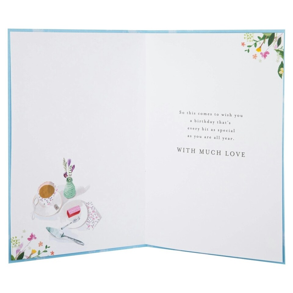 image 1 of Tea & Flowers Design Niece Birthday Card
