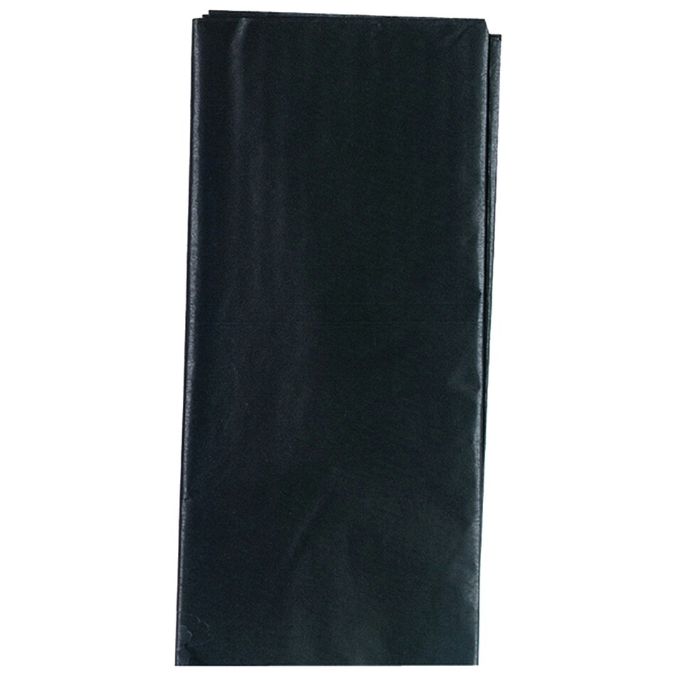 County 10 Sheets Plain Tissue Paper (12 Packs) - Black - One Size