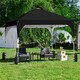 image 2 of Yaheetech 300 cm  × 300 cm Portable Instant Heavy-Duty Canopy Black