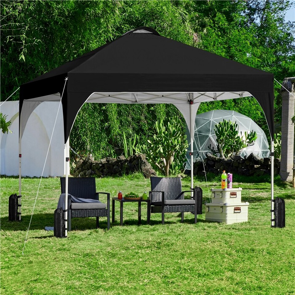 image 1 of Yaheetech 300 cm  × 300 cm Portable Instant Heavy-Duty Canopy Black