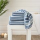 image 1 of Madison Soft BCI Cotton Towels – 100% Cotton, 550 GSM, Highly Absorbent, Yarn-Dyed Striped Design Blue | White | Bath sheet