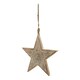 image 1 of Natural Large Patterned Hanging Star - Wood - L2 x W25 x H25 cm - Brown