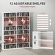 image 4 of HOMCOM CD Storage Unit DVD Tower Blu-ray Storage Shelf for Office, White White | 106.5W x 24D x 126.3H cm