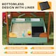 image 6 of AIYAPLAY Wood Sandpit for Kids with Canopy for Garden, Beach, Green 