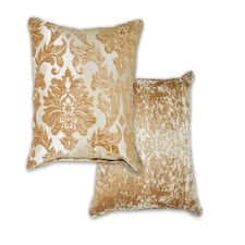 Baroque Cushion Cover 43cm x 43cm Taupe Brown | Natural
