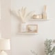 image 4 of OHS 2 x Wall Mounted Display Storage Floating Shelves, Medium - White