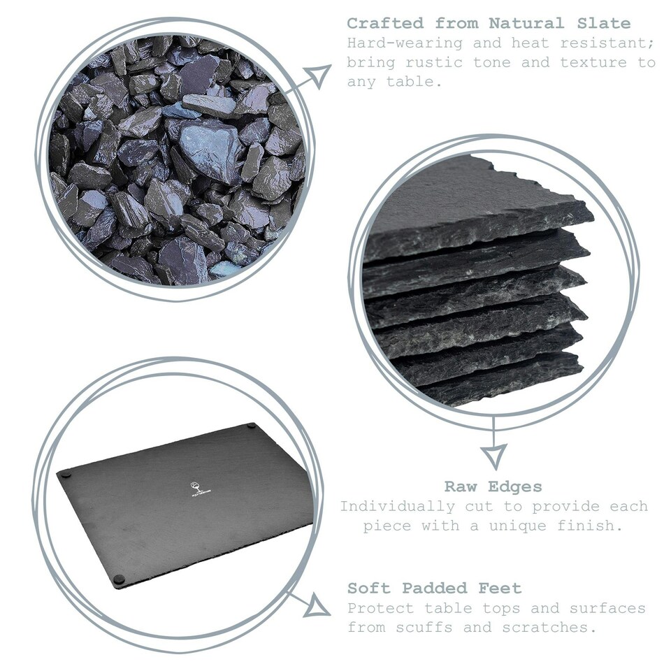 image 1 of Argon Tableware Modular Slate Table Runner - 200 x 25cm