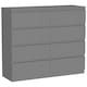 image 1 of Vida Designs Denver 8 Drawer Chest of Drawers Bedroom Storage, Grey