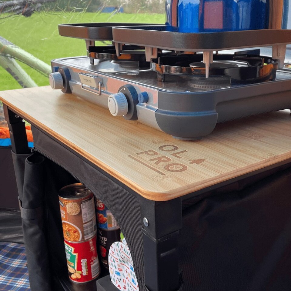 image 1 of Bamboo Cooking Table 60cm x 49cm x 82cm