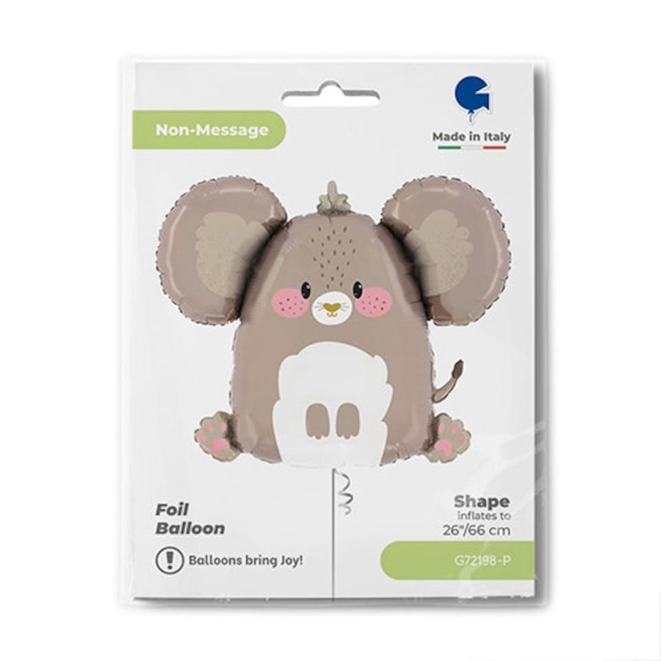image 1 of Tiny Mouse Giant Foil Helium Balloon 66cm / 26 in