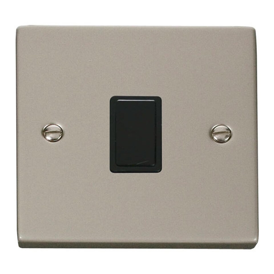 SE HOME Pearl Nickel 1 Gang 20A DP Switch | Silver | Pearl Nickel
