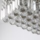 image 9 of HOMCOM Modern Crystal Ceiling Light Square Crystal Chandelier for Living Room, Dining Room, Hall, E14 Base, Silver, 80 x 25 x 23cm
