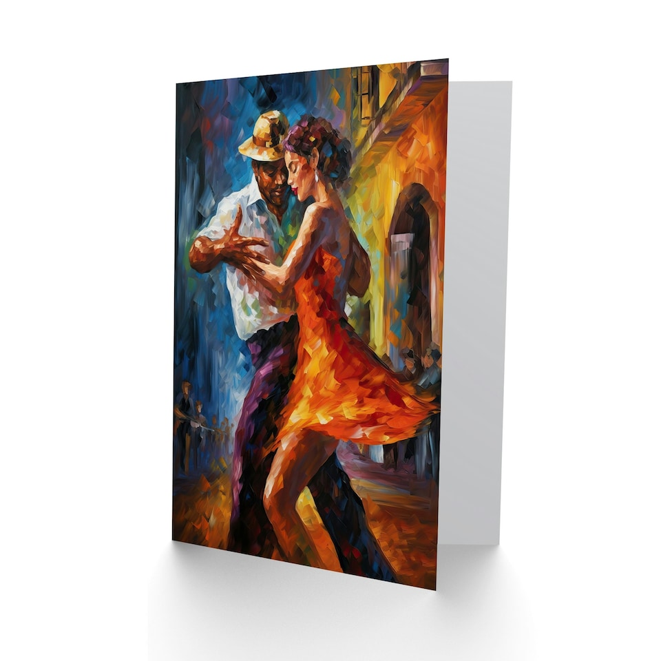 image 1 of Salsa Street Dance Lovers Dancing Love Valentines Day Card