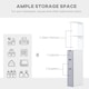 image 4 of HOMCOM Tall Bathroom Storage Cabinet with Shelf and Drawers, White, Grey