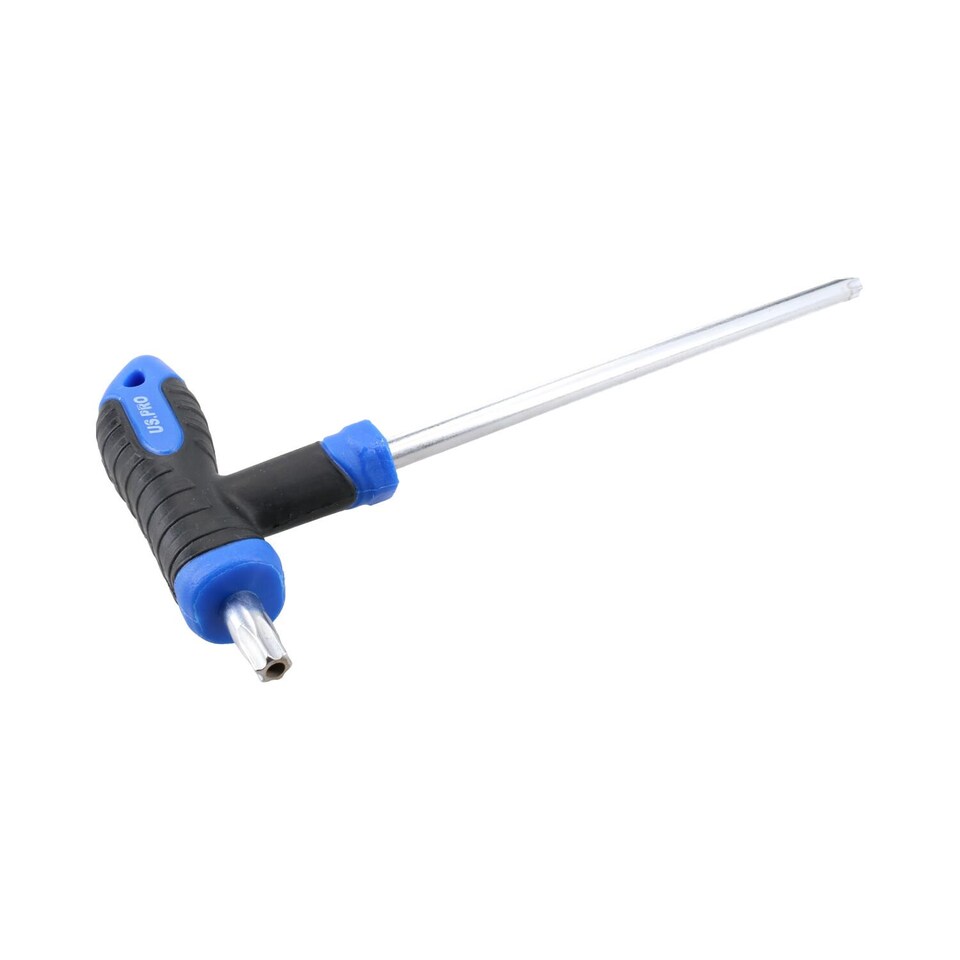 image 1 of T40 T-Handle Torx Screwdriver Star Key Tamper Torx Tool Chrome Vanadium Steel