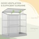 image 4 of Outsunny 4x2ft 3-Tier Greenhouse Outdoor Plant Grow Aluminium Frame w/ Roof Door
