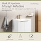 image 2 of Balterley Fluted 2-Door Floor Standing Vanity Unit with Basin & Handles | White | Satin White