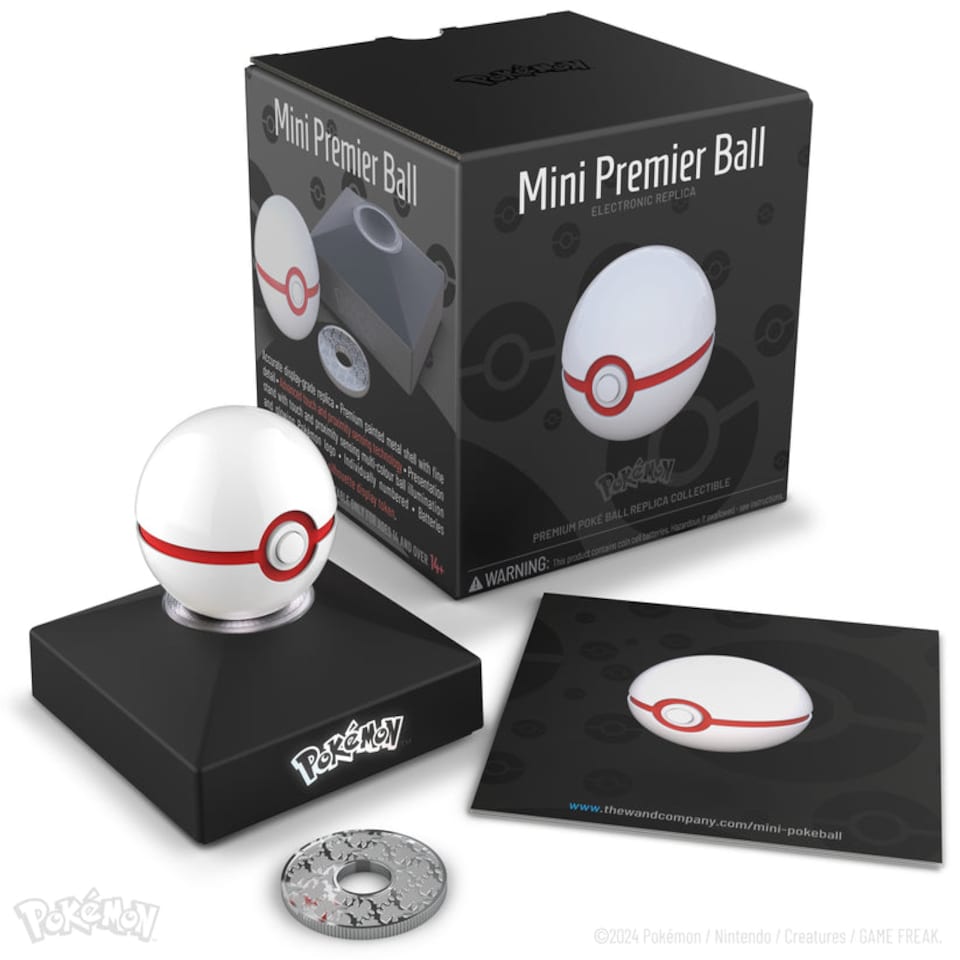 image 1 of Pokémon Die-Cast Mini Premier Ball Replica | White
