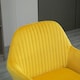 image 7 of HOMCOM Modern Accent Chair Velvet-Feel Upholstered Lounge Armchair Yellow