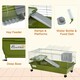 image 5 of PawHut 89cm Small Animal Cage for Rabbit Guinea Pig w/ Food Dish Green