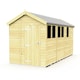 image 1 of 7 x 13 Feet Apex Shed - Single Door With Windows - Wood - L387 x W214 x H217 cm | Brown