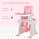 image 10 of HOMCOM 2-in-1 Convertible Baby High Chair Booster Seat w/ Removable Tray Pink